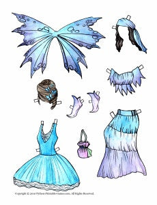 Fairy Dress-Up Paper Dolls Printable Games Fairy Dress-Up Paper Dolls Printable Games