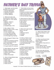 Father's Day Facts trivia