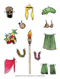 Luau Printable Paper Dolls