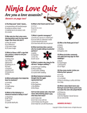 Ninja Love Quiz