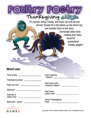 Poultry Poetry Mad Libs