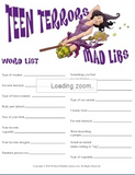 Teen Terrrors Mad Libs