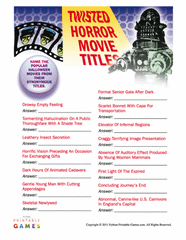 Horror Movie Title Trivia