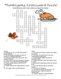 Thanksgiving Crosswords