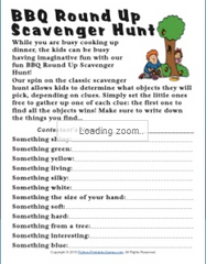 BBQ Scavenger Hunt