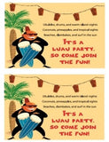 Luau Party Invitations FREE! When you join our Newsletter
