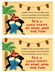 Luau Party Invitations FREE! When you join our Newsletter