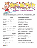 Candy Names Game