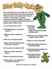 New Baby Shower Quiz