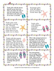 Beach Party Gift Exchange
