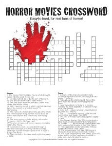 Halloween Crosswords Printable Games