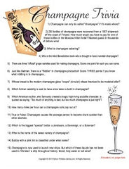 Champagne Trivia game