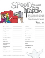 Spooky Silly Mad Libs