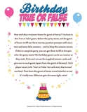 Birthday True or False