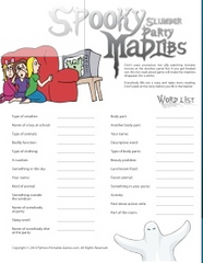 Spooky Silly Mad Libs