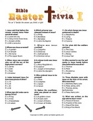 Easter Bible Trivia I