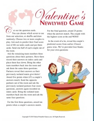 Newlywed Valentine game