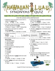 Luau Synonyms Quiz